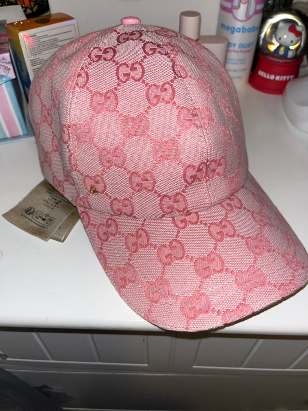 Gucci Pink GG Jacquard Baseball Cap